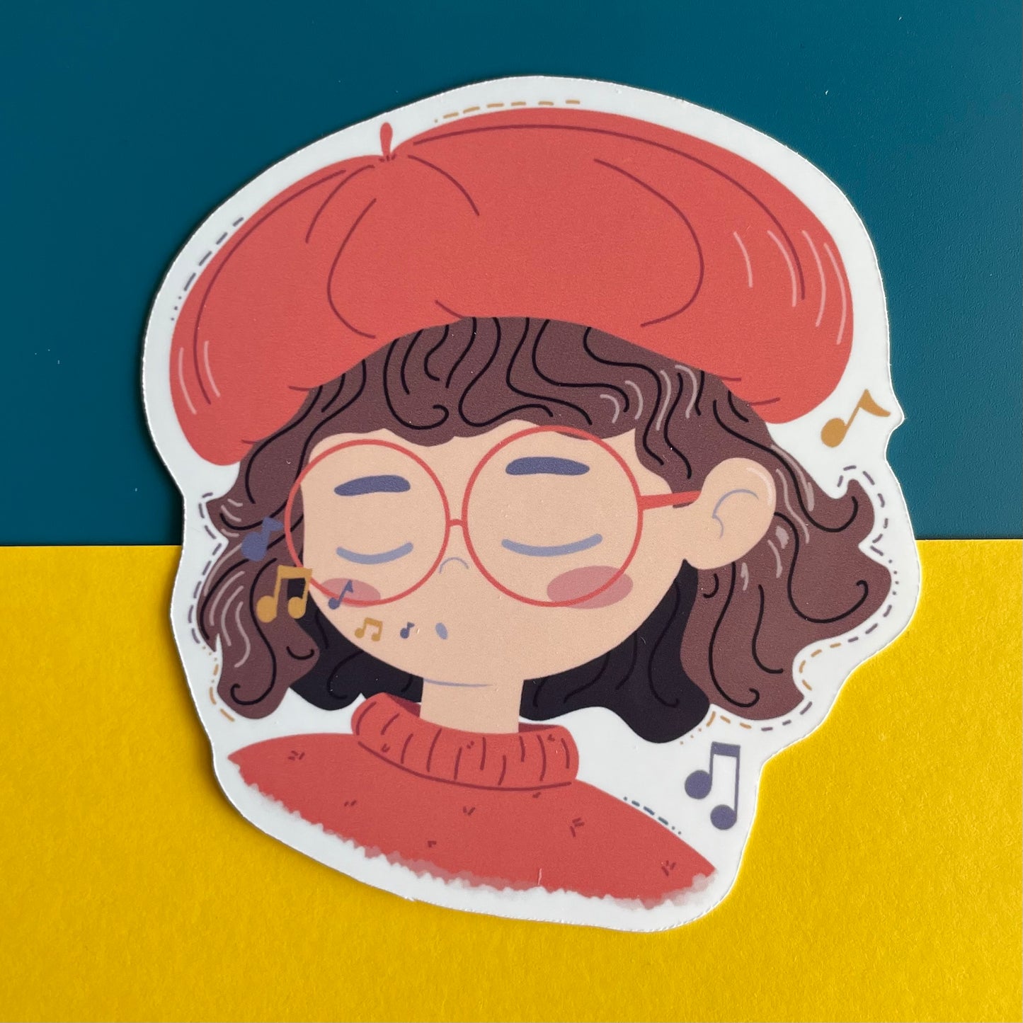 Whistling Girl Sticker