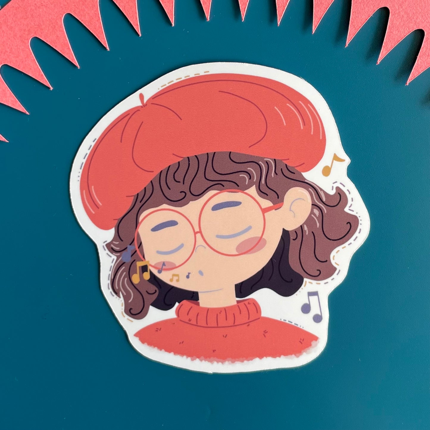 Whistling Girl Sticker